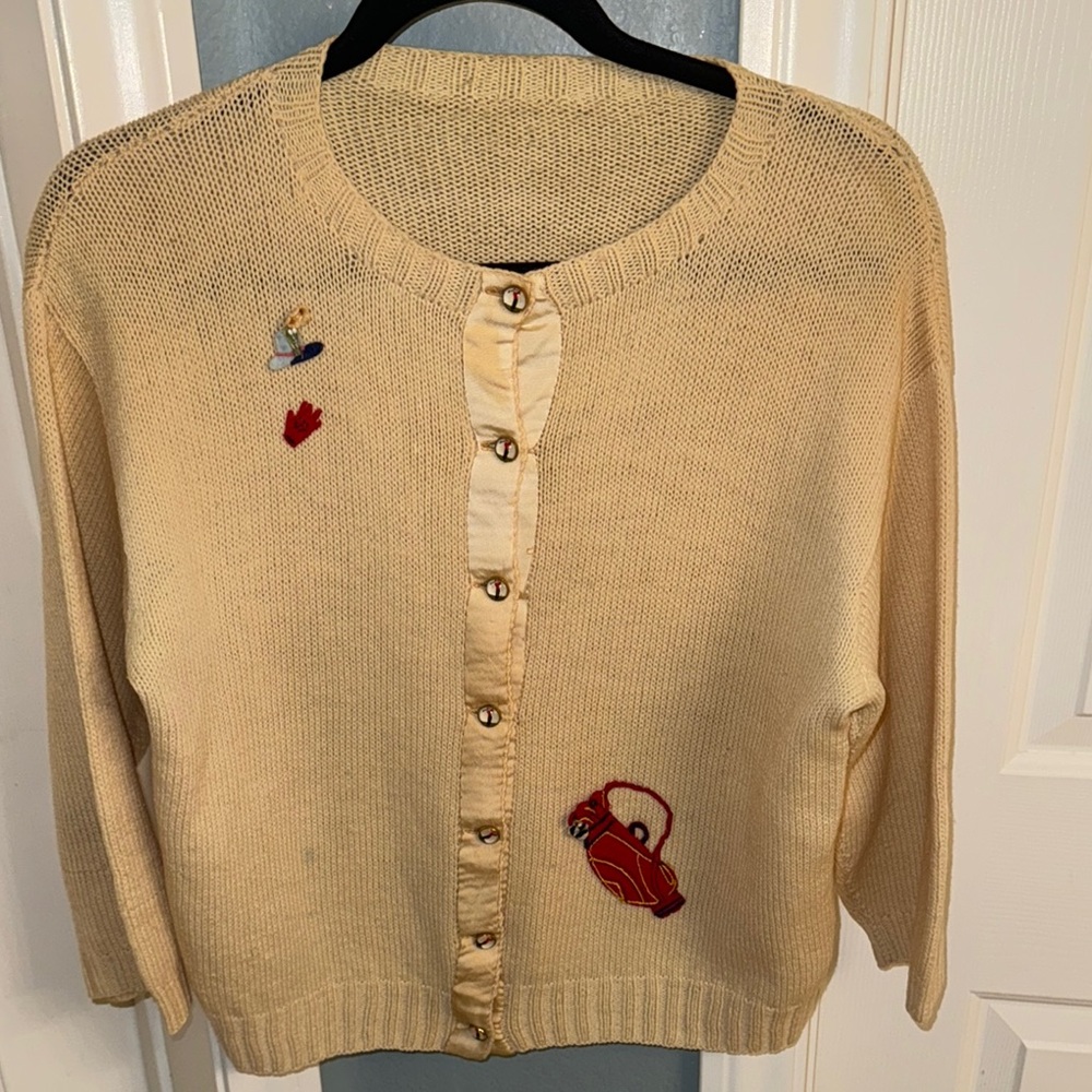 Vintage golf cardigan